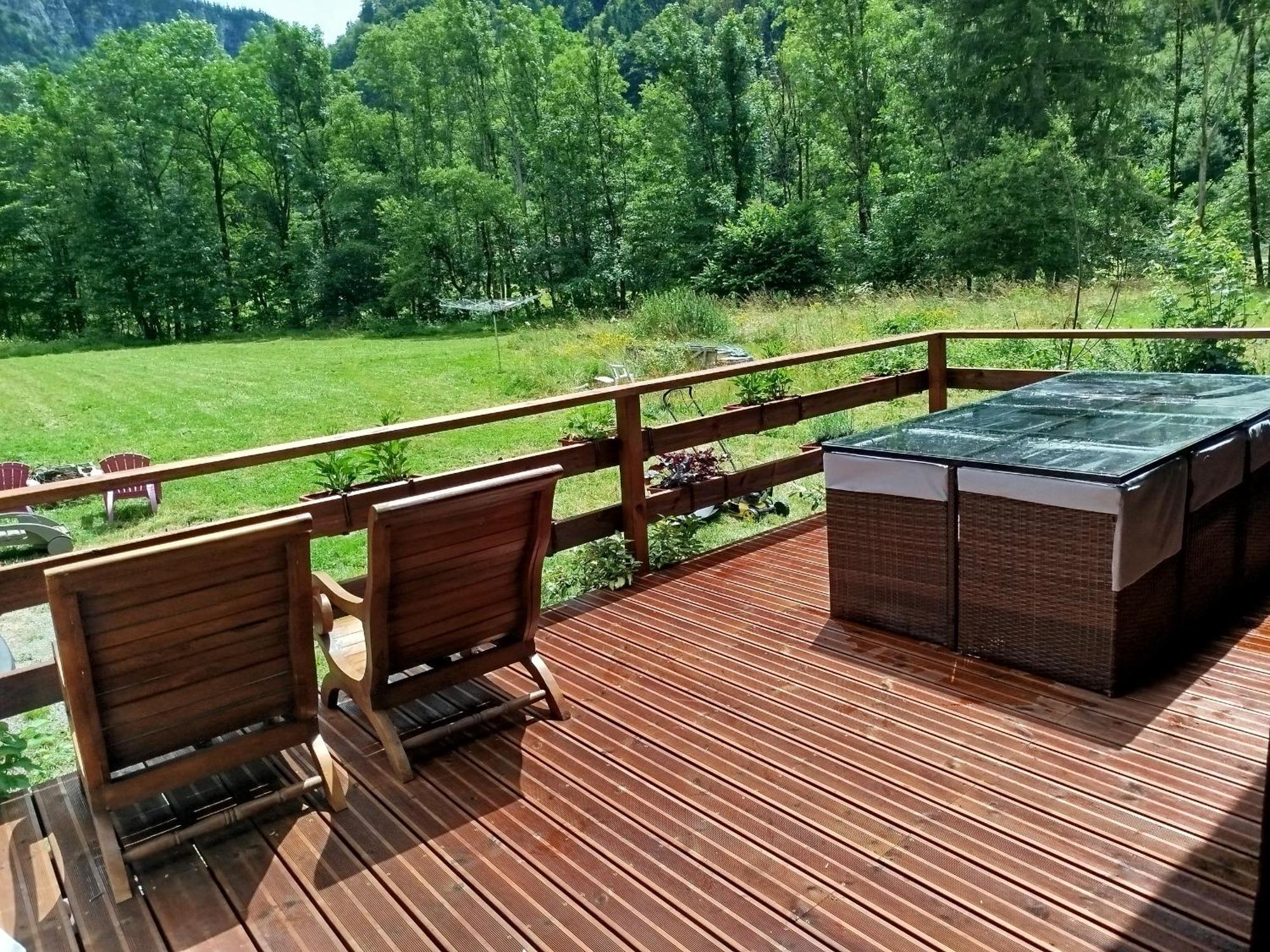 Chalet 8 Personnes + Grand Terrain Et Riviere Entremont 外观 照片